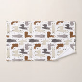 アルパカのGeoパターン バスタオルセット (ハンドタオル)