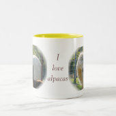 アルパカはマグに接吻します ツートーンマグカップ (中央)
