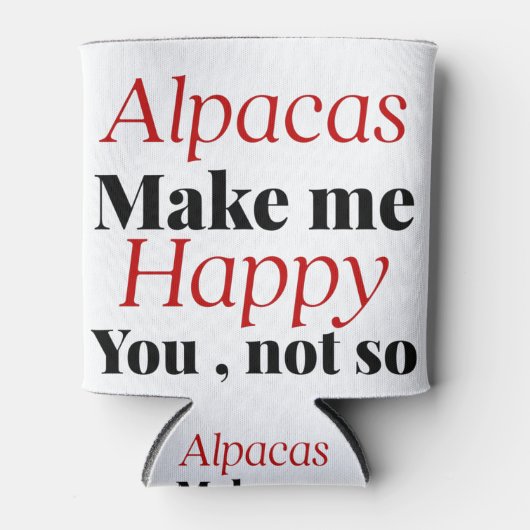 アルパカは君がそう言ってくれないのを私に嬉しくさせる 缶クーラー (正面)