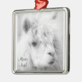 アルパカエンジェルホワイトアルパカエンジェルオーナメント メタルオーナメント (左)