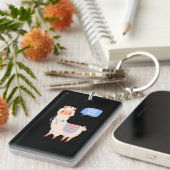 アルパカキュ可愛いラマの傷気にナース キーホルダー (正面右)