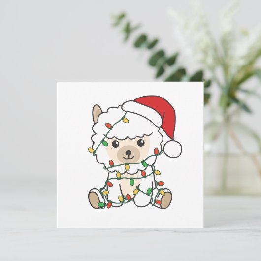 アルパカクリスマスウィンターアニマルアルパカ シーズンカード (スタンド正面)