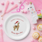 アルパカクリスマスホリデー紙プレート ペーパープレート (パーティー)