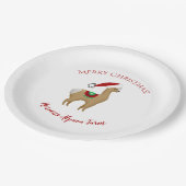 アルパカクリスマスホリデー紙プレート ペーパープレート (アングル)