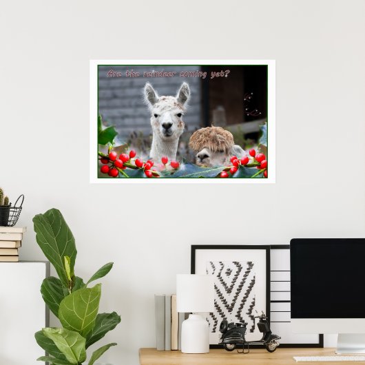 アルパカクリスマス ポスター (ホームオフィス)