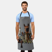 アルパカザ名前写真、フルプリントエプロン エプロン (着用した状態)