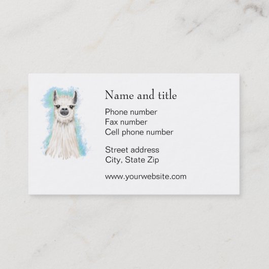 アルパカスとラマ 名刺 (裏面)