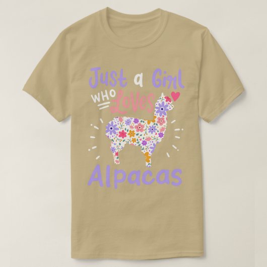 アルパカスアルパカ恋人 Tシャツ (デザイン正面)