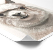 アルパカスマイルアートプリントフレーミングミランダの準備 ポスター (角)