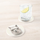 アルパカスマイル砂岩ナチュラルコースター水彩 コースター (側面)