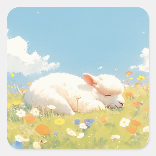 アルパカスリーピングメドウ スクエアシール (正面)