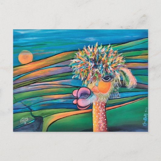 アルパカスリーン葉書 ポストカード (正面)