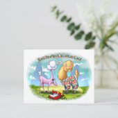 アルパカセーターbyジェフ・ウィリス・アート シーズンポストカード (スタンド正面)