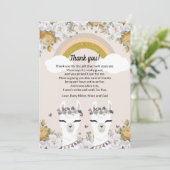 アルパカツインズベビーシャワーサンキューカード サンキューカード (スタンド正面)