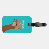 アルパカトラベルバケーションパーソナライズされた ラゲッジタグ (裏面横)