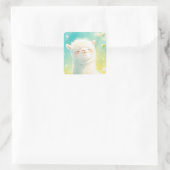 アルパカバキングフローラ開花 スクエアシール (バッグ)