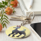 アルパカバニー – 究極のグレー/照明 キーホルダー (側面)