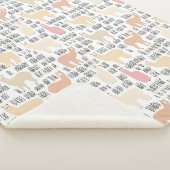 アルパカパターンの群 シェルパブランケット (3/4)