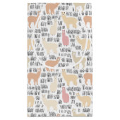 アルパカパターンの群 スモールペーパーバッグ (裏面)