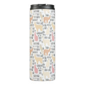 アルパカパターンの群 タンブラー (裏面)