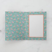 アルパカパーソナライズされたエージ誕生日カード カード (内部)