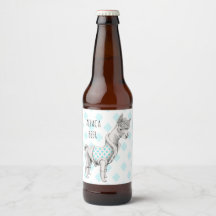 アルパカビールボトルラベル(4" x 3.5")