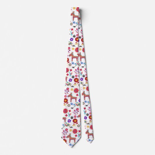 アルパカピナタと花 ネクタイ (正面)