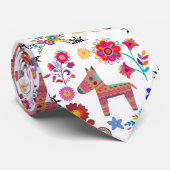 アルパカピナタと花 ネクタイ (ロール)