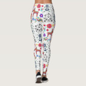 アルパカピナタブルーハウスと花のレギンス レギンス (裏面)