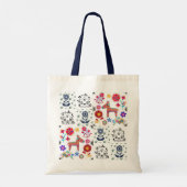 アルパカピナタブルーハウスと花の予算 トートバッグ (裏面)