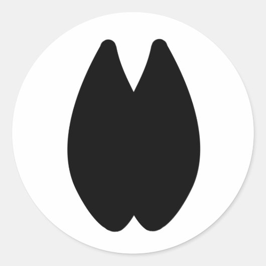 アルパカフットプリント ラウンドシール (正面)