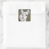 アルパカポートレート2 スクエアシール (バッグ)