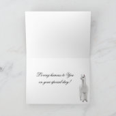 アルパカママ幸せな母親のデイカード カード (内部)