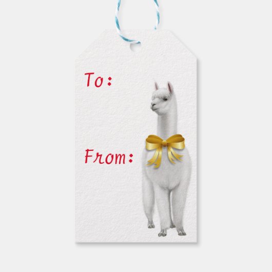 アルパカメリークリスマスギフトタグ ギフトタグ (裏面)