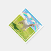 アルパカユニコーンアンダーレインボスカイ スタンダードカクテルナプキン (角)