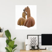 アルパカラブプリント ポスター (ホームオフィス)