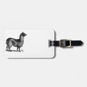 アルパカラマかわいいペルー動物自然アート ラゲッジタグ