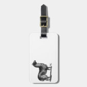 アルパカラマかわいいペルー動物自然アート ラゲッジタグ (正面縦)