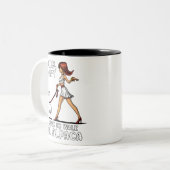 アルパカラマを歩かなくてごめんなさい ツートーンマグカップ (正面左)