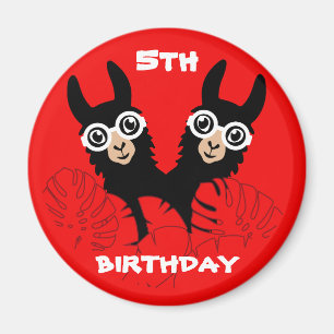 アルパカラマツインズ誕生日 マグネット