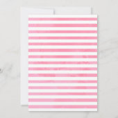 アルパカラマピンクフローラガールベビーシャワー 招待状 (裏面)