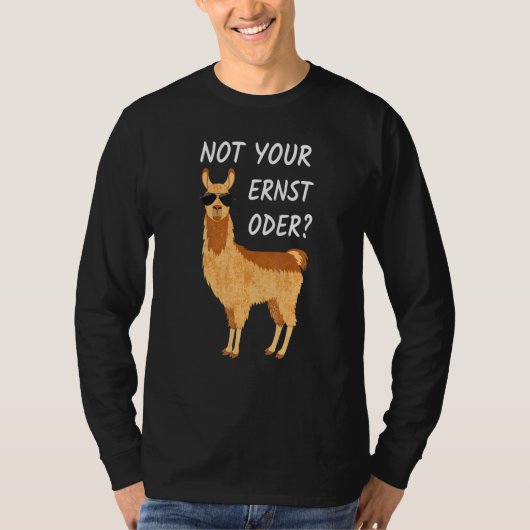 アルパカラマNicht Dein Ernst Not Your Ernst Or Den Tシャツ (正面)