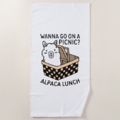 アルパカランチ ビーチタオル (正面)