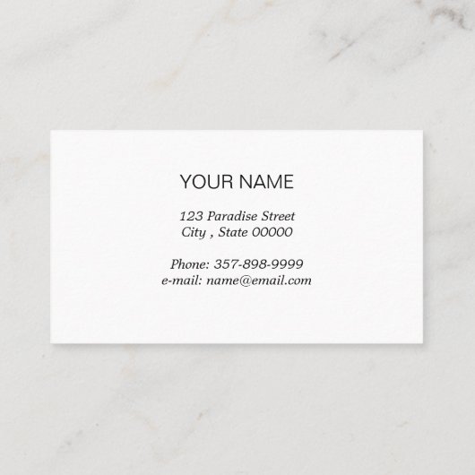 アルパカラ   マモダンかわいい動物 名刺 (裏面)