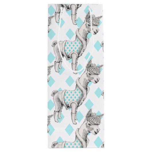 アルパカワイン抱き枕 ワインギフトバッグ (裏面)