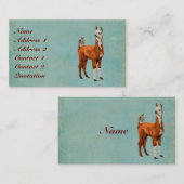 アルパカ及びフクロウの名刺 名刺 (正面/裏面)