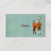 アルパカ及びフクロウの名刺 名刺 (裏面)