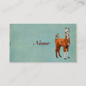 アルパカ及びフクロウの名刺 名刺 (裏面)