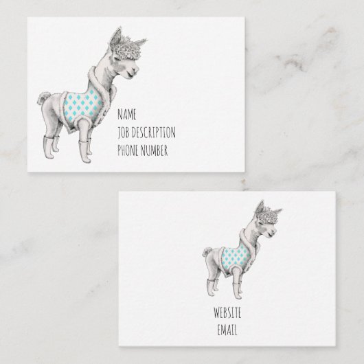 アルパカ名刺 名刺 (正面/裏面)