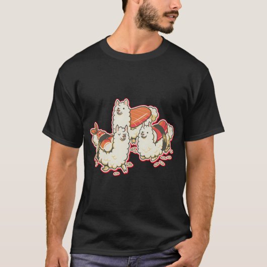 アルパカ寿司握り Tシャツ (正面)
